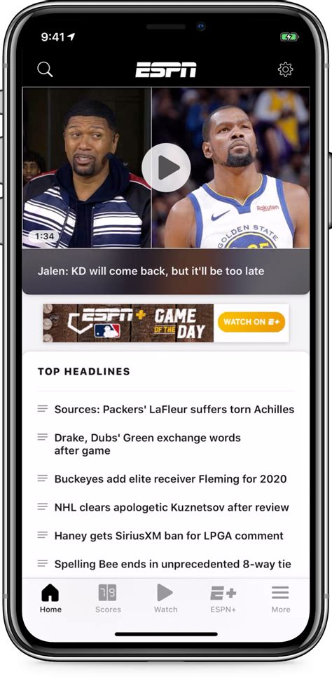 From scores to signings, the ESPN App is here to keep you updated. . Espn mobile app download
